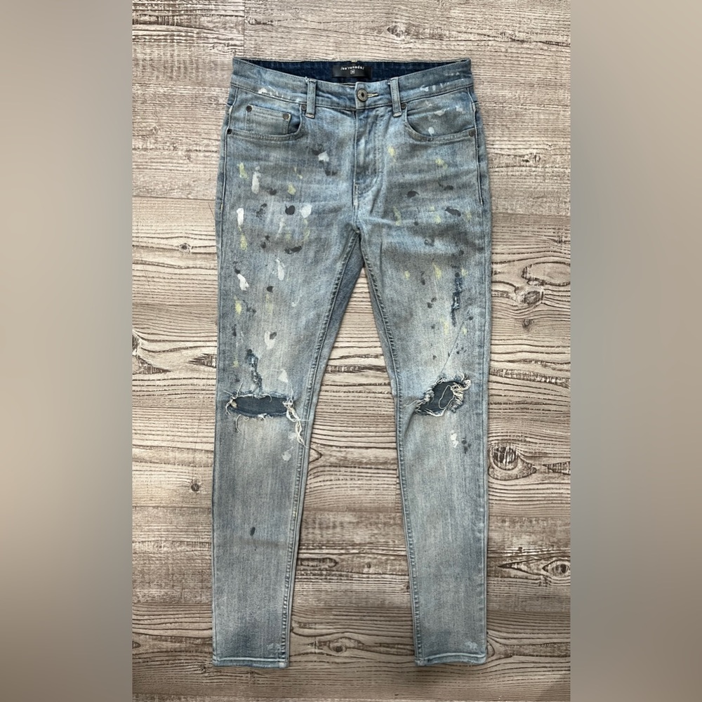 SERENEDE ‘ORO SANTO’ GREY PAINT JEANS